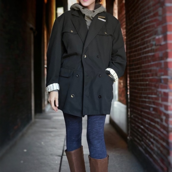 𝅺80s Marithe Francois Girbaud Military Jacket Blazer Black Grunge Mens M - Picture 1 of 13